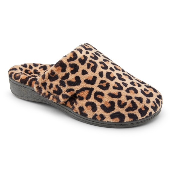 Vionic Slippers Ireland - Gemma Mule Slippers Beige Leopard - Womens Shoes In Store | HWINZ-2653